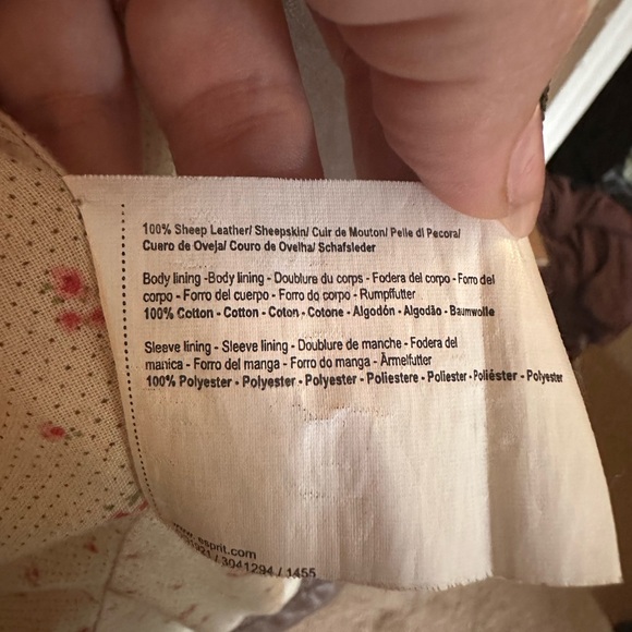 Sheep leather Esprit jacket. Brown. Size 8 , slightly worn - Picture 5 of 6